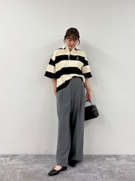 「ラガーシャツ」｜chiharuさん（レディース・156cm）の春コーディネート