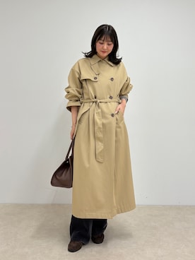 「アイテム（トレンチコート）」を使った、chiharuさん（レディース・156cm）の秋コーディネート