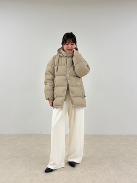 「アイテム（ダウンジャケット/コート）」を使った、chiharuさん（レディース・156cm）の秋コーディネート