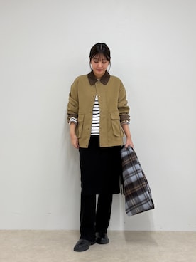 「アイテム（マフラー）」を使った、chiharuさん（レディース・156cm）の秋コーディネート