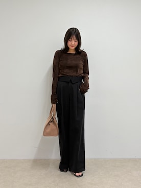 「アイテム（チノパンツ）」を使った、chiharuさん（レディース・156cm）の秋コーディネート