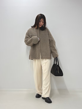 「アイテム（ダッフルコート）」を使った、chiharuさん（レディース・156cm）の秋コーディネート