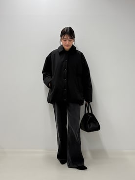 「アイテム（ダッフルコート）」を使った、chiharuさん（レディース・156cm）の秋コーディネート