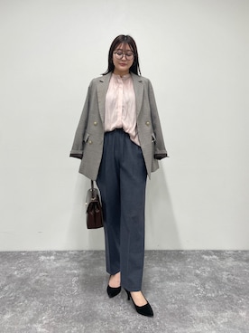 「綺麗めコーデ」｜「アイテム（ジャケット/アウター）」を使った、chiharuさん（レディース・156cm）の春コーディネート