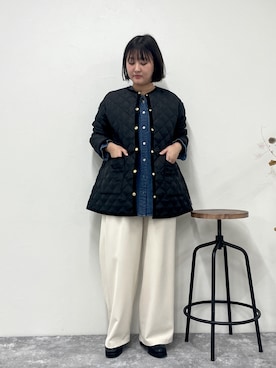 「キルトジャケット」｜「アイテム（ブルゾン）」を使った、chiharuさん（レディース・156cm）の夏コーディネート