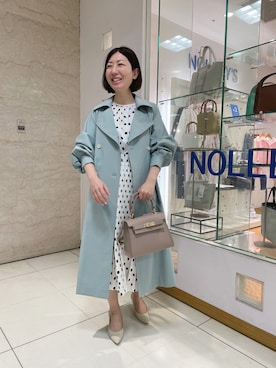 「NOLLEY’S（ノーリーズ）のアイテム（トレンチコート）」を使った、UEHARAさん（レディース・157cm）の冬コーディネート
