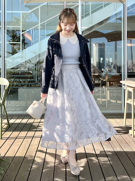 「154cm」｜「アイテム（ブルゾン）」を使った、aikaさん（レディース・154cm）の冬コーディネート