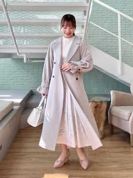 「154cm」｜「アイテム（その他アウター）」を使った、aikaさん（レディース・154cm）の冬コーディネート