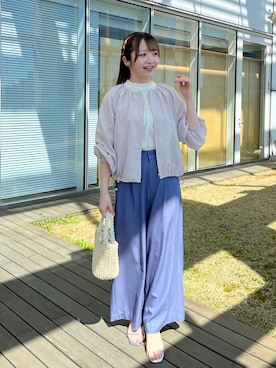 「154cm」｜「アイテム（ブルゾン）」を使った、aikaさん（レディース・154cm）の春コーディネート