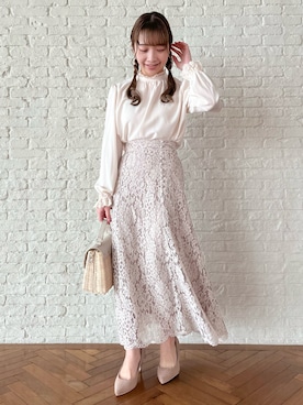 「ほめられ本命コーデ」｜「アイテム（パンプス）」を使った、aikaさん（レディース・154cm）の冬コーディネート