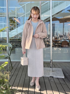 「154cm」｜「アイテム（ブルゾン）」を使った、aikaさん（レディース・154cm）の冬コーディネート