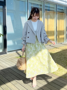 「154cm」｜「アイテム（トレンチコート）」を使った、aikaさん（レディース・154cm）の春コーディネート