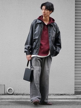 「MinoriTY（マイノリティ）のアイテム」を使った、MinoriTYスタッフさん（メンズ・174cm）の冬コーディネート