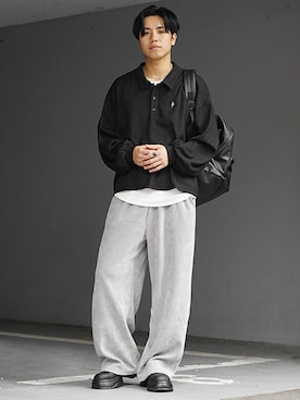 「アイテム（ブローチ/コサージュ）」を使った、MinoriTYスタッフさん（メンズ・180cm）の秋コーディネート
