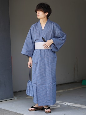 「アイテム（水着/着物・浴衣）」を使った、MinoriTYスタッフさん（メンズ・172cm）の夏コーディネート