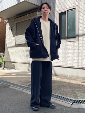 「MinoriTY（マイノリティ）のアイテム（ジャケット/アウター）」を使った、MinoriTYスタッフさん（メンズ・173cm）の秋コーディネート