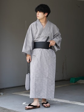 「アイテム（水着/着物・浴衣）」を使った、MinoriTYスタッフさん（メンズ・165cm）の夏コーディネート