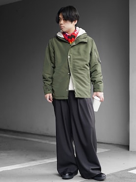 「MinoriTY（マイノリティ）のアイテム」を使った、MinoriTYスタッフさん（メンズ・165cm）の冬コーディネート