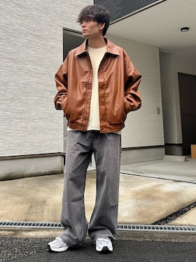 「MinoriTY（マイノリティ）のアイテム（ジャケット/アウター）」を使った、MinoriTYスタッフさん（メンズ・172cm）の秋コーディネート