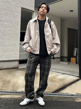「MinoriTY（マイノリティ）のアイテム（ジャケット/アウター）」を使った、MinoriTYスタッフさん（メンズ・180cm）の秋コーディネート