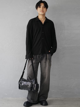 「アイテム（ピアス（片耳用））」を使った、MinoriTYスタッフさん（メンズ・180cm）の夏コーディネート