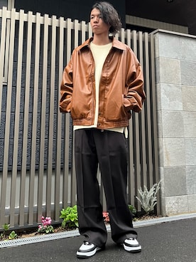 「MinoriTY（マイノリティ）のアイテム（ジャケット/アウター）」を使った、MinoriTYスタッフさん（メンズ・175cm）の秋コーディネート