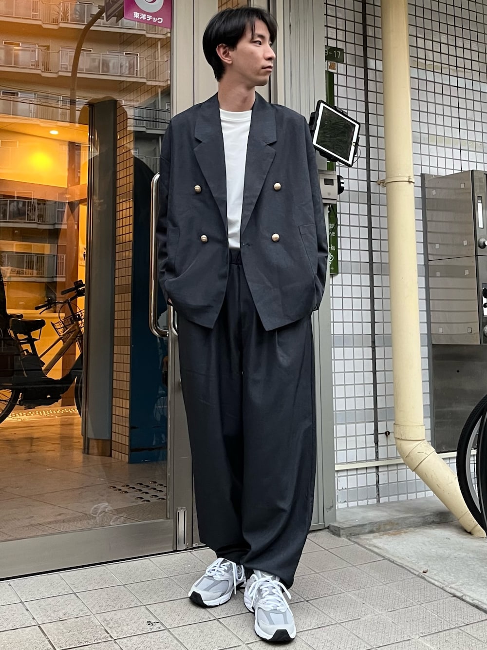 UNIQLO_ダブルジャケット UNIQLO:C 感動ダブルジャケット リラックス