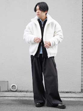 「MinoriTY（マイノリティ）のアイテム」を使った、MinoriTYスタッフさん（メンズ・165cm）の冬コーディネート