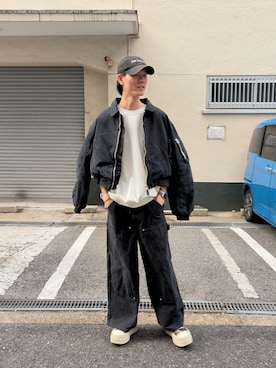 「DANKE SCHON（ダンケシェーン）のアイテム（ブルゾン）」を使った、😈🤖ぶんまわしRinRin👿🤖さん（メンズ・182cm）の秋コーディネート