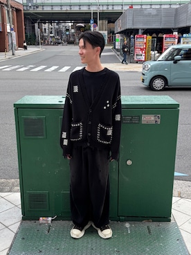 「アイテム（カーディガン/ボレロ）」を使った、😈🤖ぶんまわしRinRin👿🤖さん（メンズ・182cm）の秋コーディネート