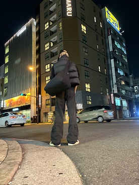 「WHITELAND（ホワイトランド）のアイテム（バッグ）」を使った、😈🤖ぶんまわしRinRin👿🤖さん（メンズ・182cm）の冬コーディネート