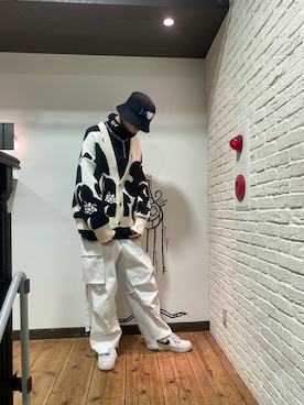 「DANKE SCHON（ダンケシェーン）のDankeSchon/ダンケシェーン/リメイクカーゴパンツ（カーゴパンツ）」を使った、😈🤖ぶんまわしRinRin👿🤖さん（メンズ・182cm）の冬コーディネート