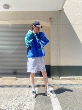 「A4A（エーフォーエー）のアイテム（パンツ）」を使った、😈🤖ぶんまわしRinRin👿🤖さん（メンズ・182cm）の春コーディネート