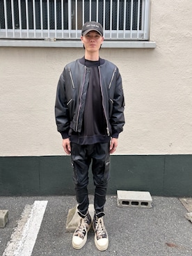 「アイテム（MA-1）」を使った、😈🤖ぶんまわしRinRin👿🤖さん（メンズ・182cm）の秋コーディネート