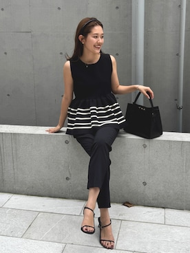 「NOLLEY’S（ノーリーズ）のアイテム」を使った、ABEさん（レディース・161cm）の夏コーディネート