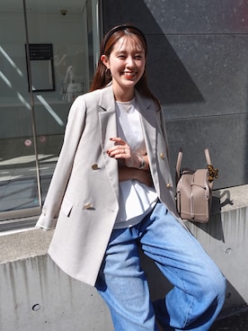 「Rie Miller（リエミラー）のアイテム」を使った、ABEさん（レディース・161cm）の春コーディネート