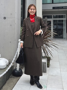 「アイテム（テーラードジャケット）」を使った、ABEさん（レディース・161cm）の秋コーディネート