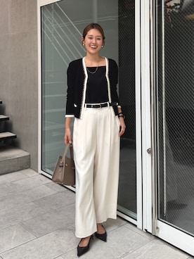 「アイテム（タンクトップ）」を使った、ABEさん（レディース・161cm）の秋コーディネート