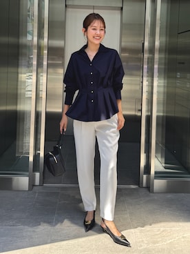 「NOLLEY’S（ノーリーズ）のアイテム」を使った、ABEさん（レディース・161cm）の秋コーディネート