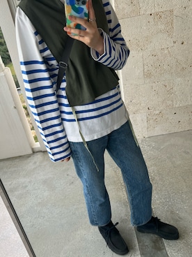 「orslow」｜「アイテム（PC・スマホグッズ/家電）」を使った、mana さん（レディース・162cm）の冬コーディネート