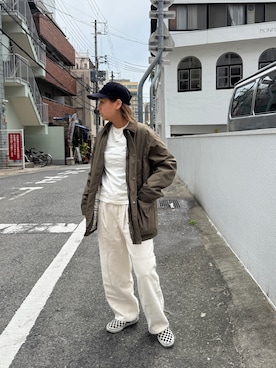「BROKEN BASE（ブロークンベース）のアイテム（パンツ）」を使った、129.129  さん（レディース・158cm）の春コーディネート