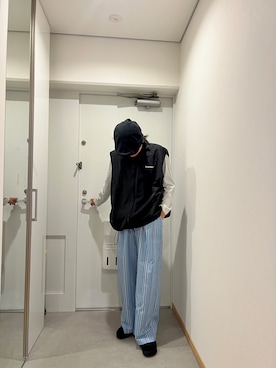 「BROKEN BASE（ブロークンベース）のアイテム（トップス）」を使った、129.129  さん（レディース・156cm）の秋コーディネート