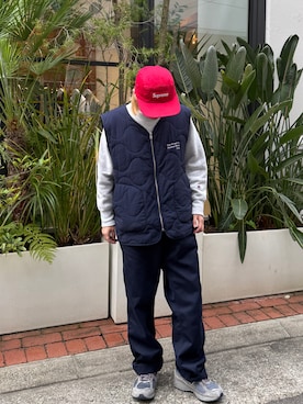 「アイテム（カーゴパンツ）」を使った、129.129  さん（レディース・158cm）の冬コーディネート