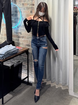 「アイテム（パンプス）」を使った、miinaさん（レディース・153cm）の夏コーディネート