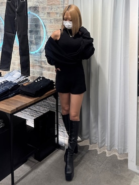 「アイテム（つなぎ/オールインワン）」を使った、miinaさん（レディース・153cm）の秋コーディネート