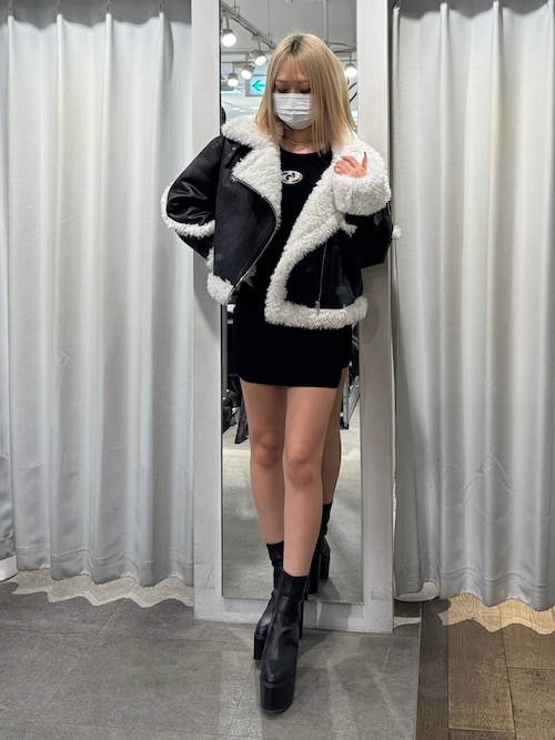 即日発送！GYDA GD bijou MOLDニットワンピース　ブラック GYDA（ジェイダ） GD bijou MOLDニットワンピース 即納 : RAPTURE