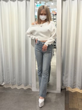 「GYDA（ジェイダ）のアイテム」を使った、miinaさん（レディース・156cm）の冬コーディネート