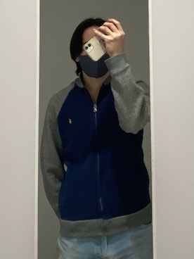 「大学生」｜「アイテム（スタジャン）」を使った、力輝さん（メンズ・175cm）の秋コーディネート
