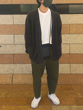 「LAKOLE（ラコレ）のアイテム（ショルダーバッグ）」を使った、harryさん（メンズ・172cm）の秋コーディネート