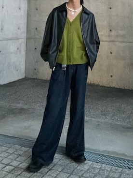 「BROKEN BASE（ブロークンベース）のアイテム（トップス）」を使った、chihayaさん（メンズ・175cm）の秋コーディネート